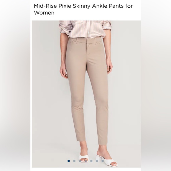 Old Navy Mid Rise Pixie Skinny Ankle Pants - Picture 2 of 10